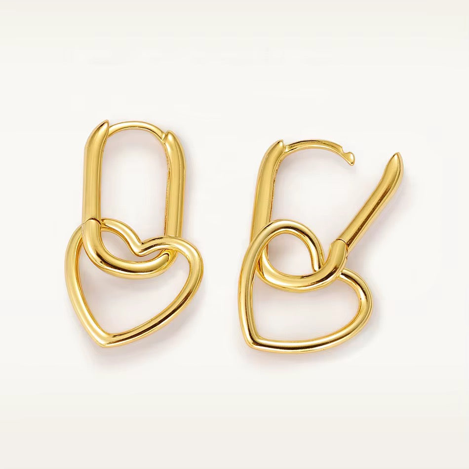 Heart Hoop Earrings