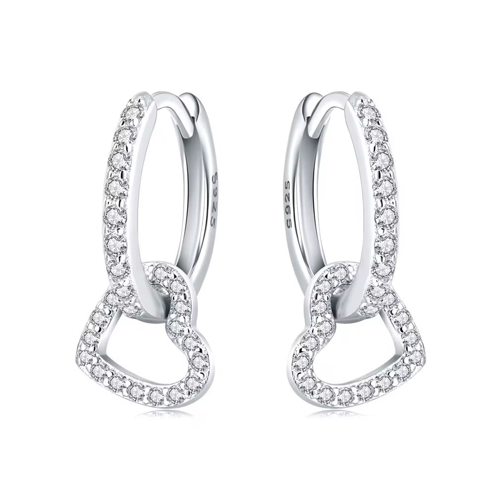 Heart Hoop Dangle