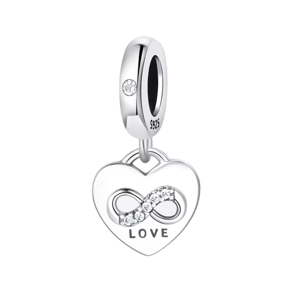 Infinity Heart Charm