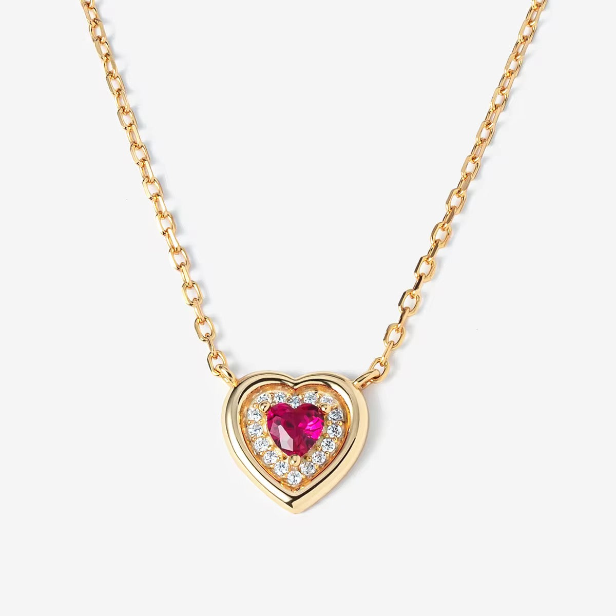 Ruby Heart Necklace