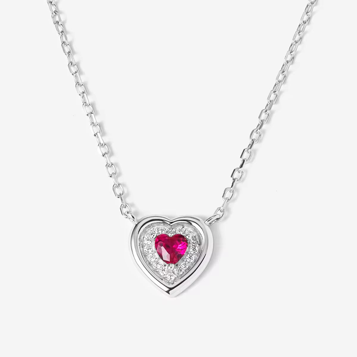 Ruby Heart Necklace