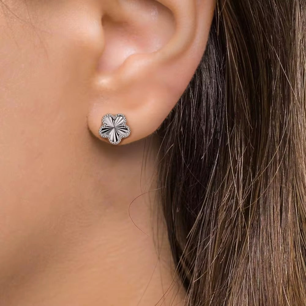 Five-Petal Flower Stud Earrings
