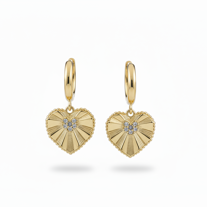Diamond-Heart-in-Heart Earrings