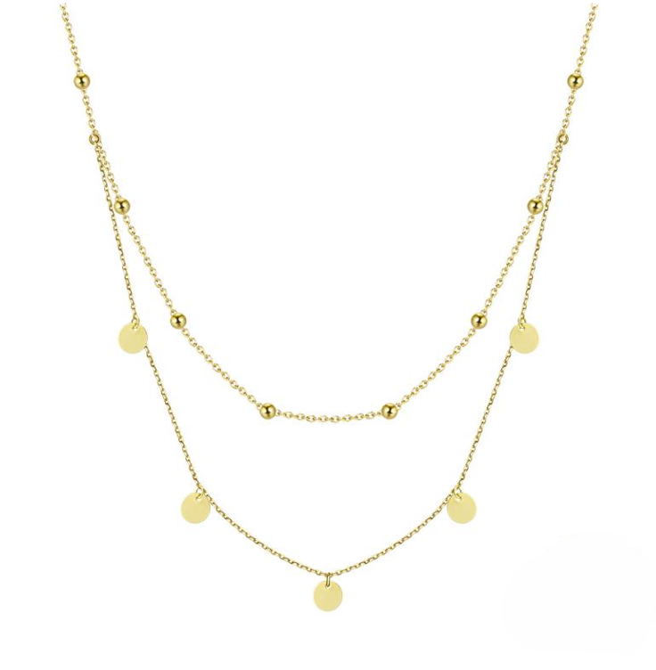 Disc Charms & Double Necklace