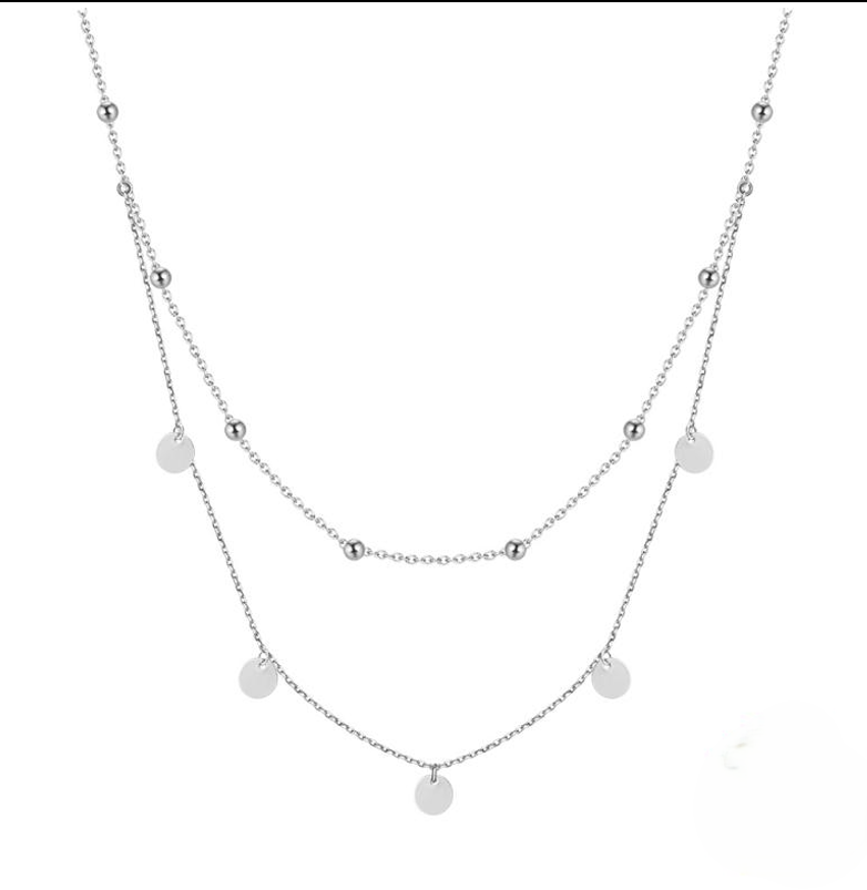 Disc Charms & Double Necklace