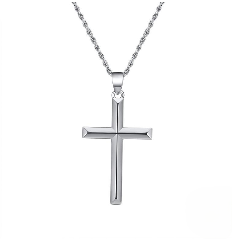 B Cross Pendant Necklace