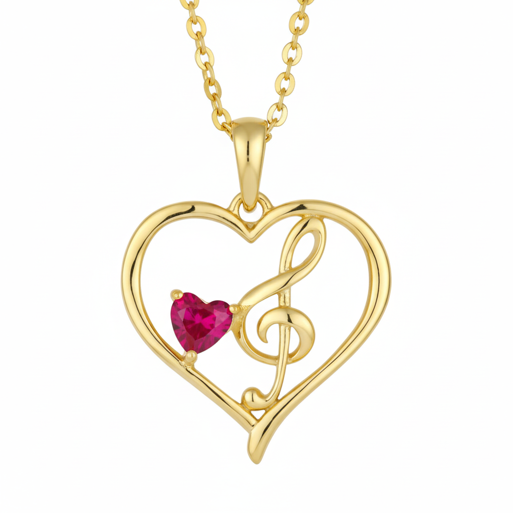 Music Heart Necklace