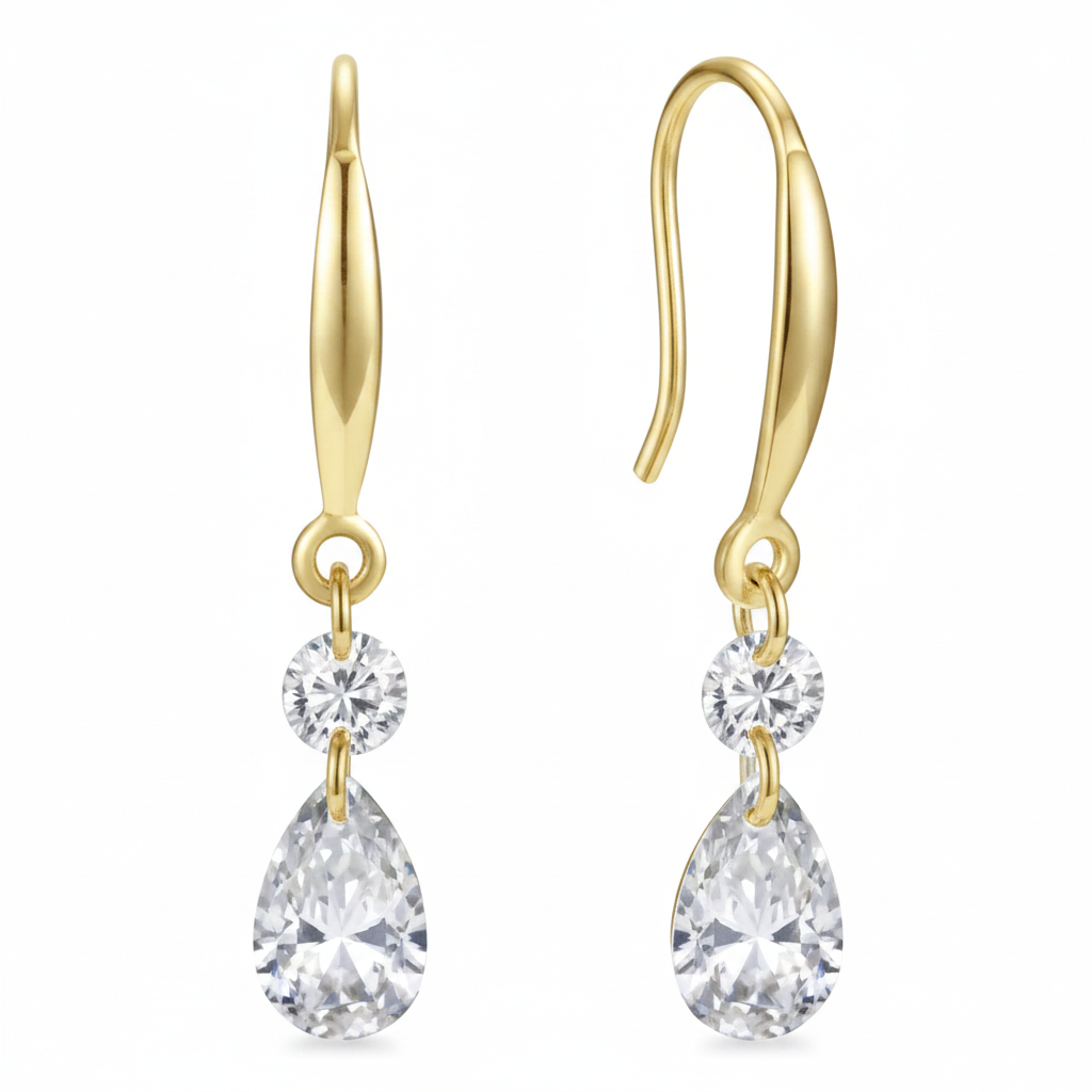 Dangle Zircon Earrings
