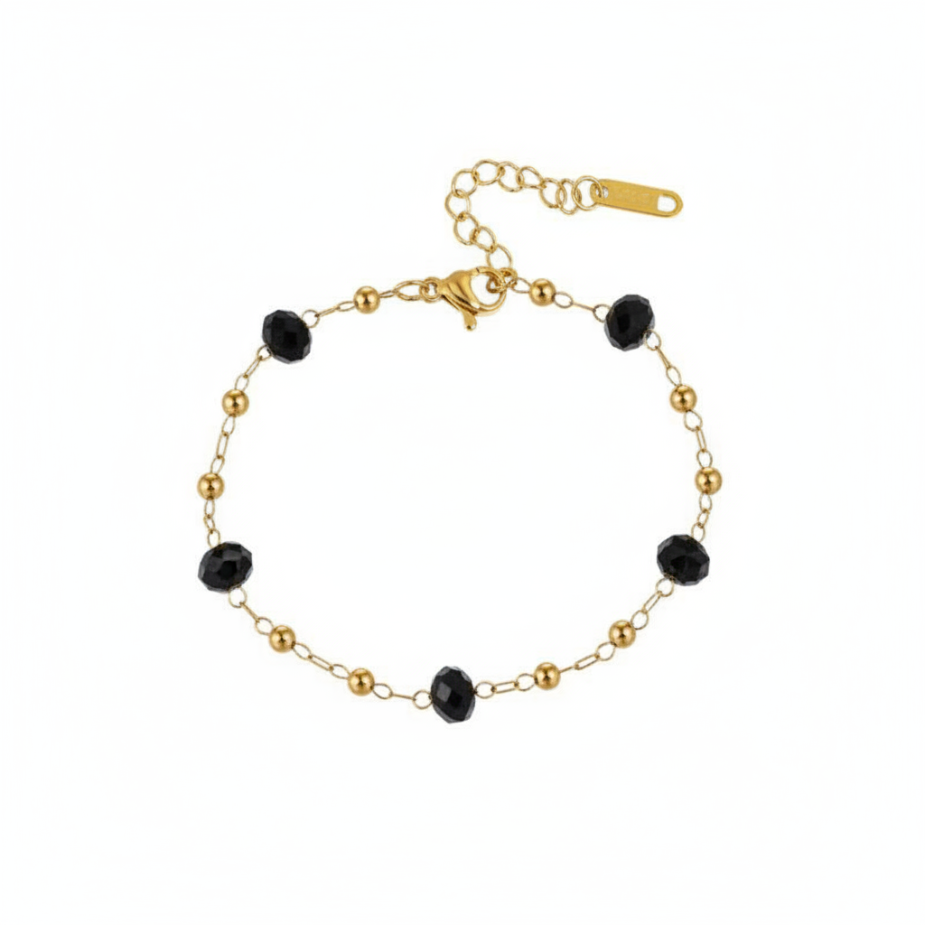 Black Stone Beads Bracelet