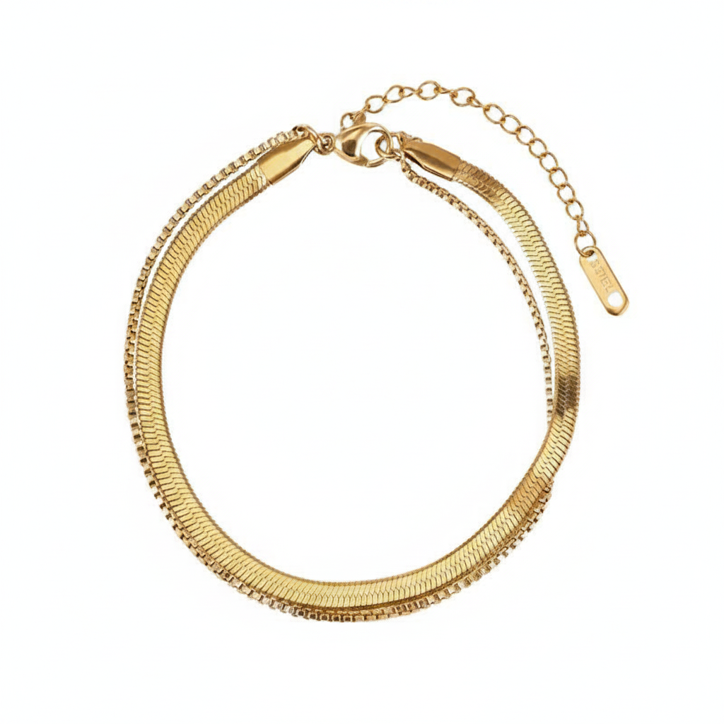 Flat Snake Chain Bracelet