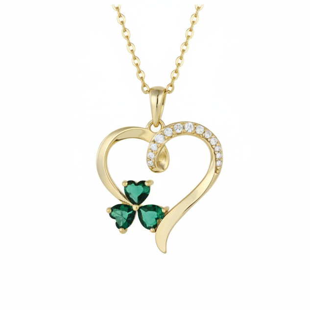 Green Heart Stone Necklace