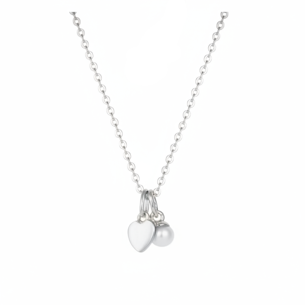 Tiny Heart & Pearl Necklace