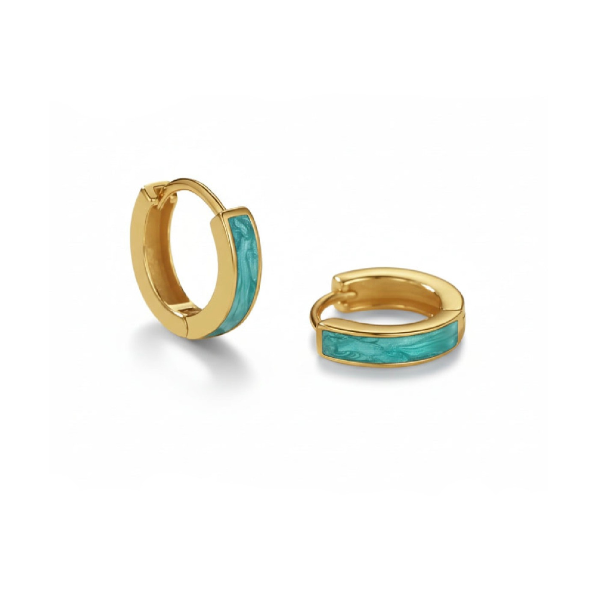 Enamel Hoop Earrings