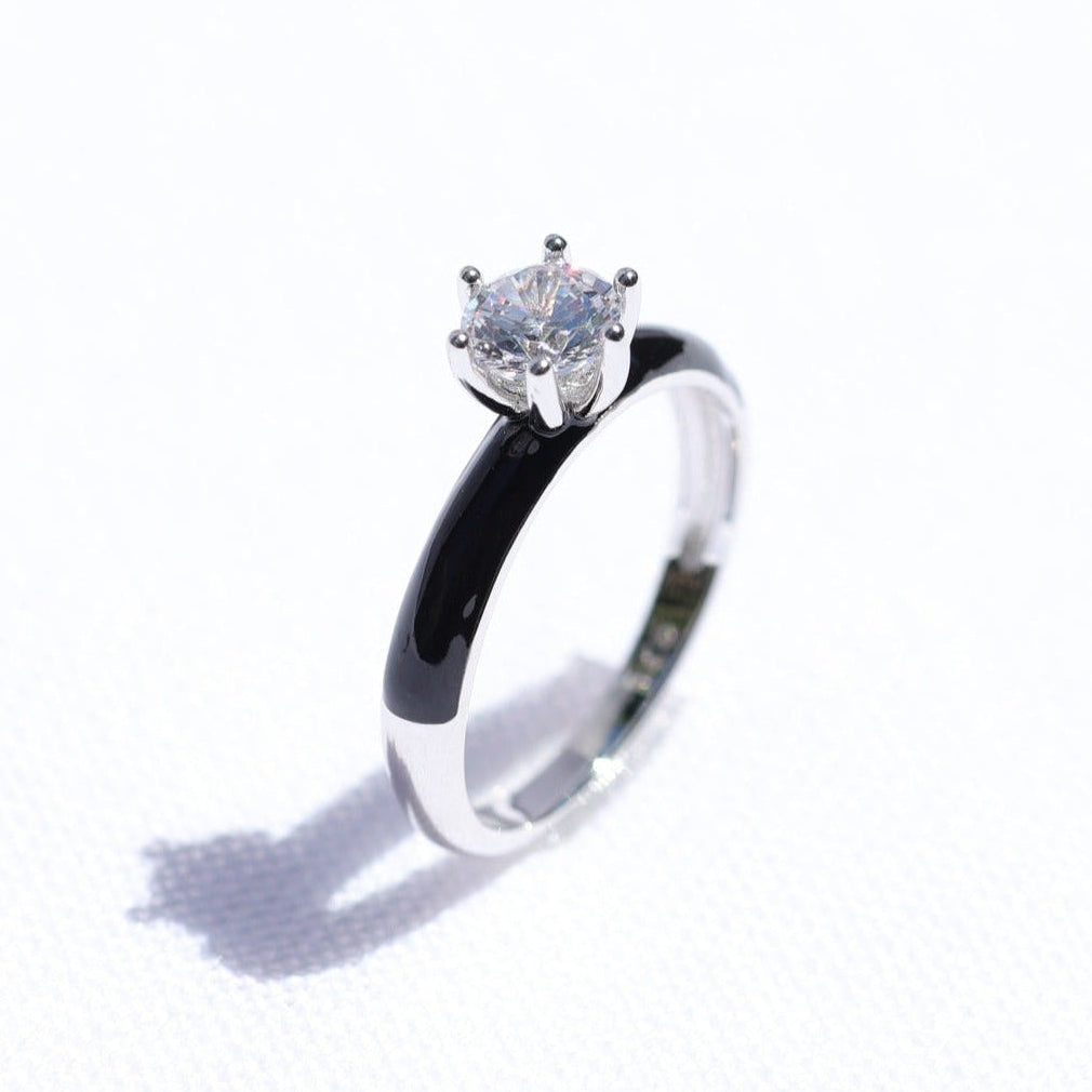 Black Enamel Ring image 0