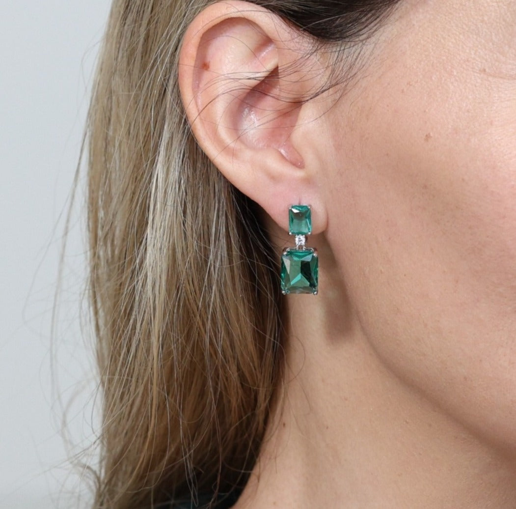 Rectangle Green Stone Set image 2