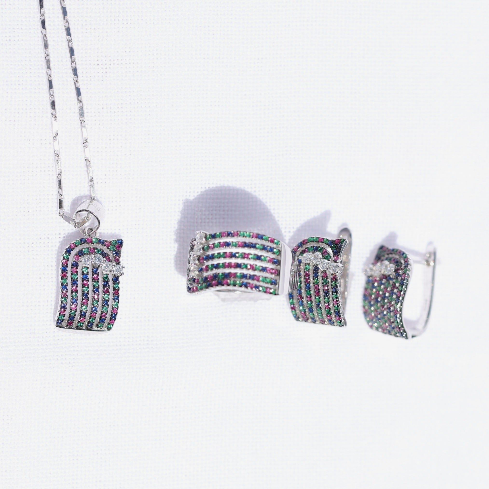 Multi-colour Stone Ring image 1