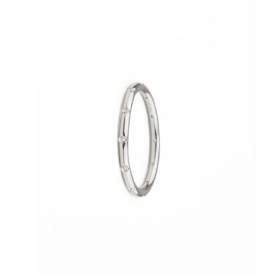 Simple White CZ Ring image 0