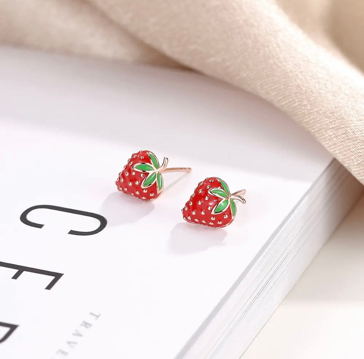 Strawberry Stud Earrings image 3
