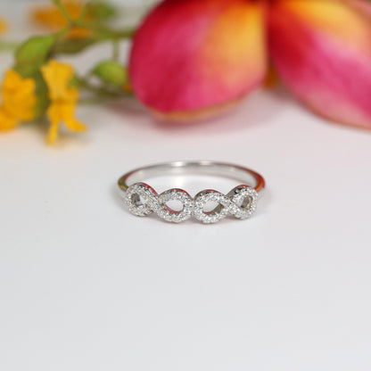 Twisted Infinity Band Ring image 0