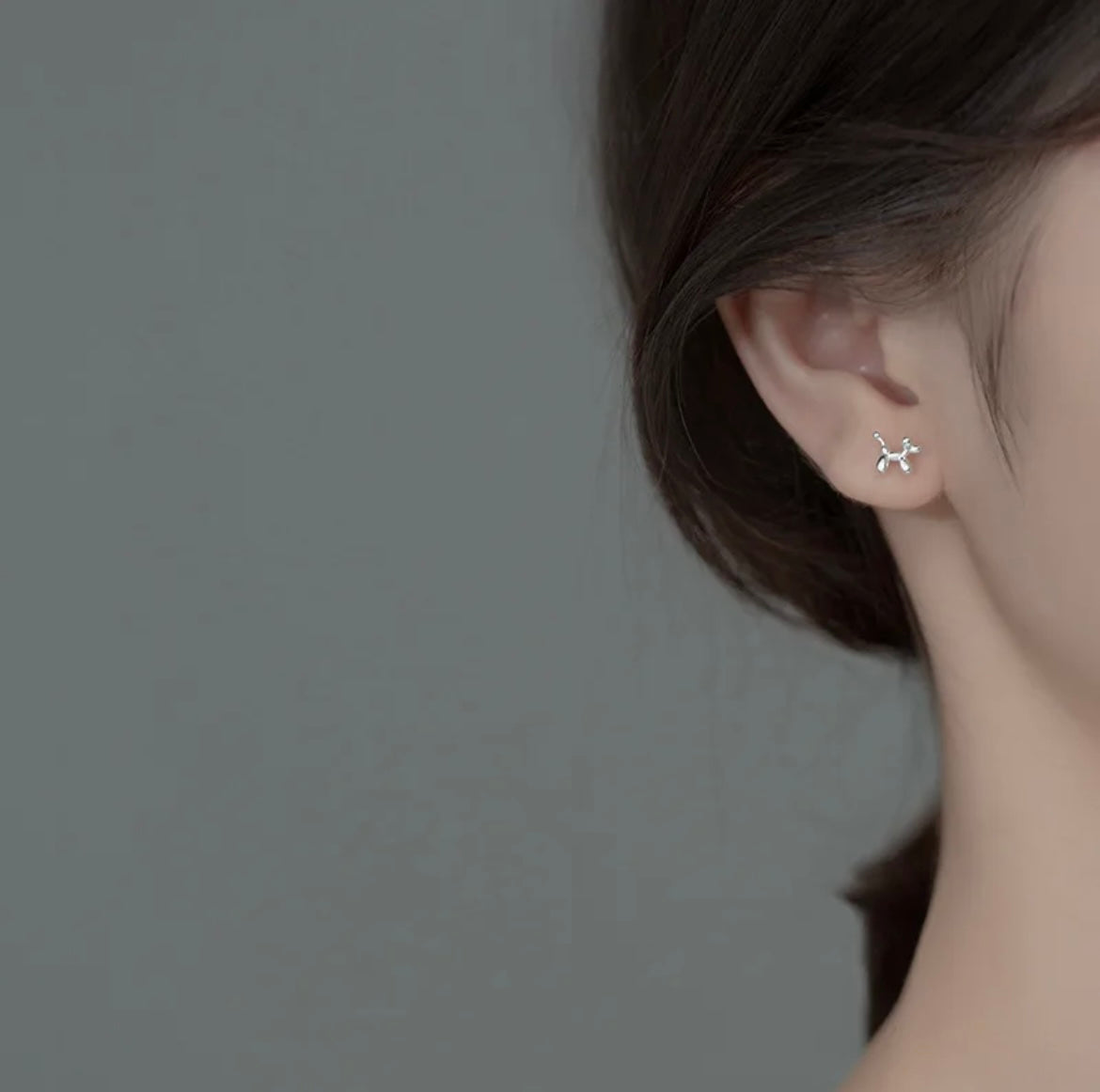 Tiny Balloon Dog Stud Earrings image 2