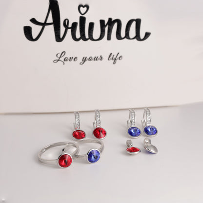 Simple Blue & Red Stone Set image 5