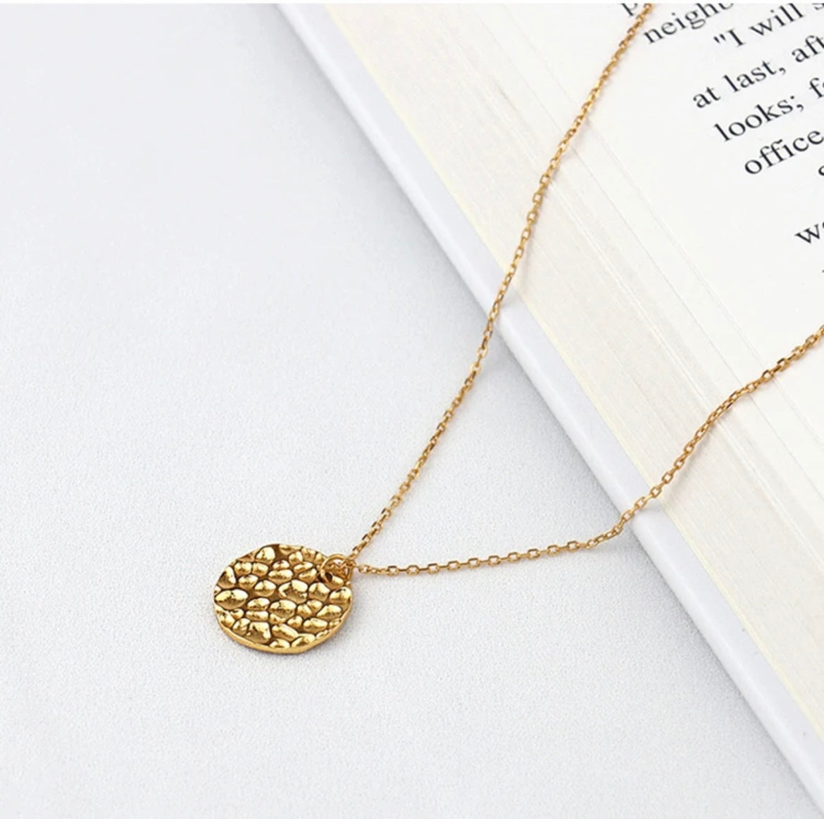 Hammered Disc Necklace image 0