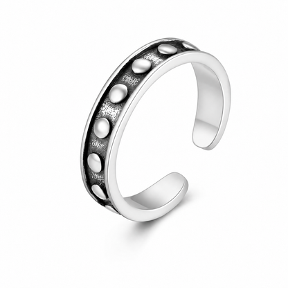 Moon Phase Toe Ring — Sterling Silver