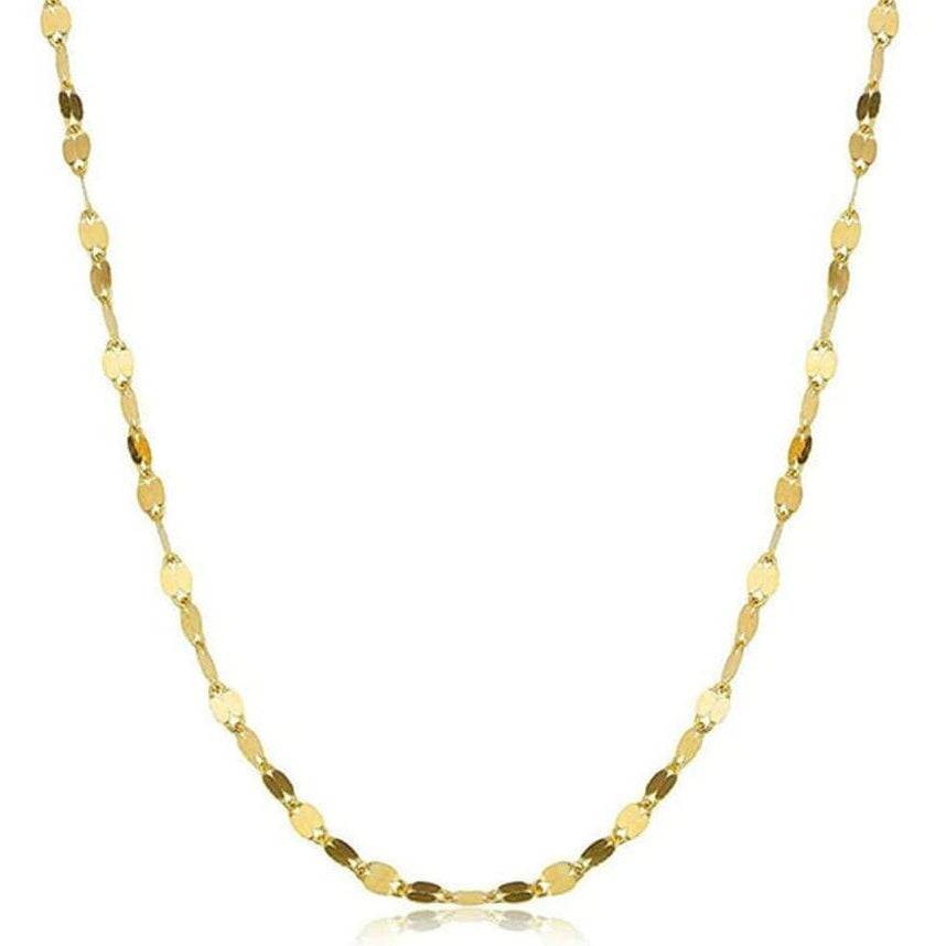 Gold Mirror Link Chain Necklace