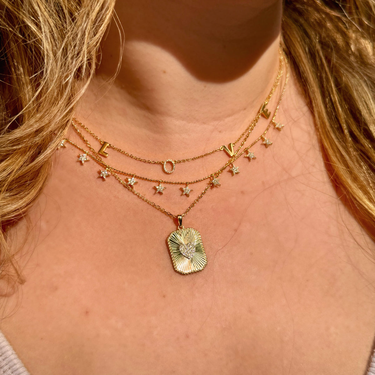 Diamond-Heart-in-Heart Necklace