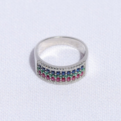 Multi-coloured Stone Ring image 0