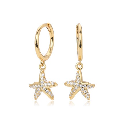 Starfish Hoop Dangle