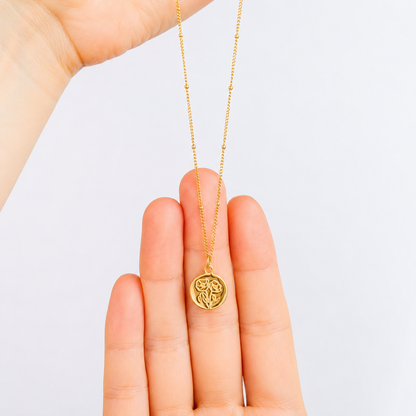 Birth Flower Necklace 925 Sterling Silver