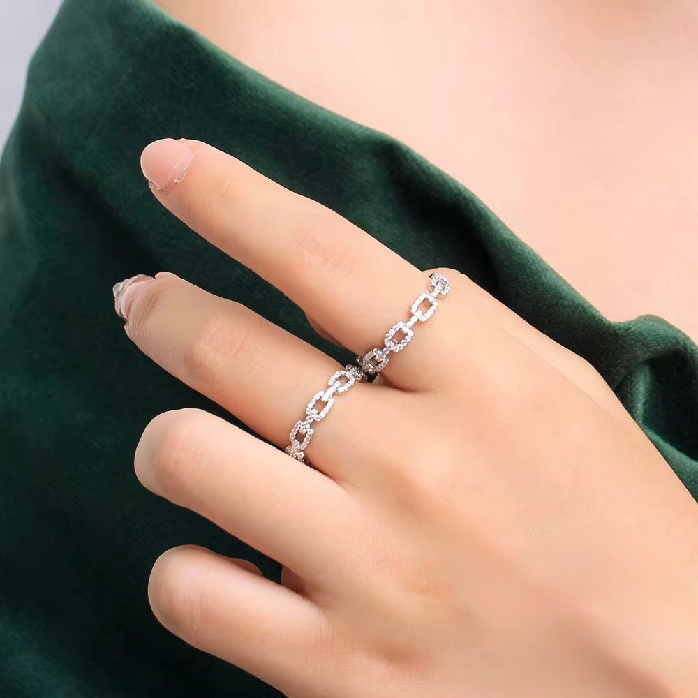 Cuban Link Ring Sterling Silver