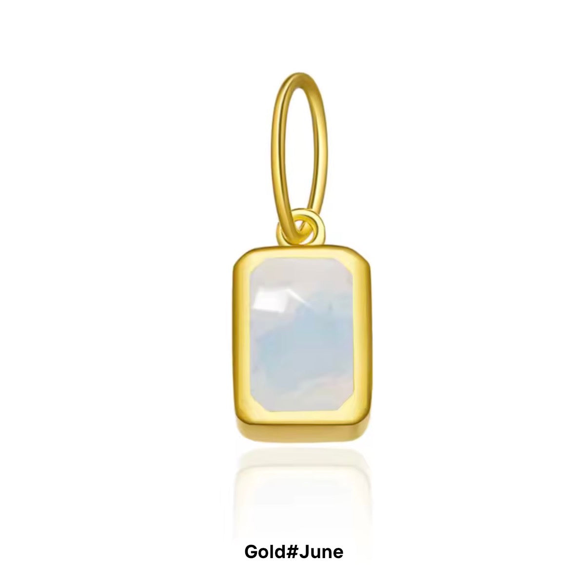 Birthstone Charm 925 Sterling Silver