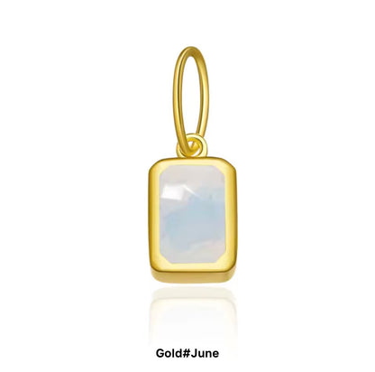 Birthstone Charm 925 Sterling Silver