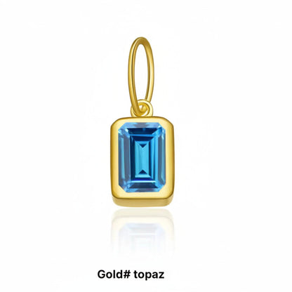 Birthstone Charm 925 Sterling Silver