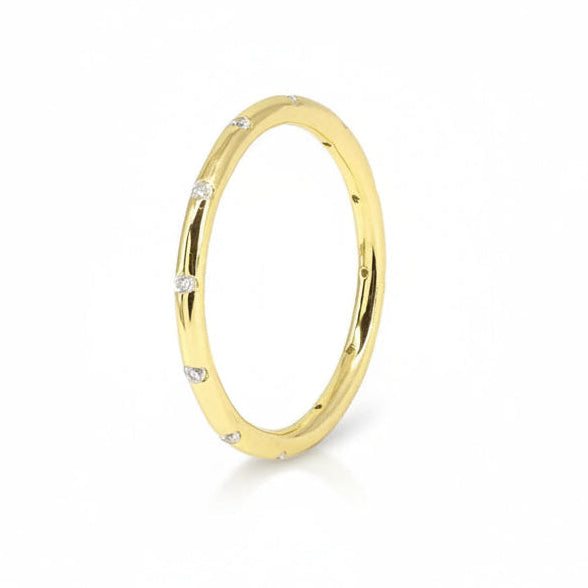 Simple White CZ Ring