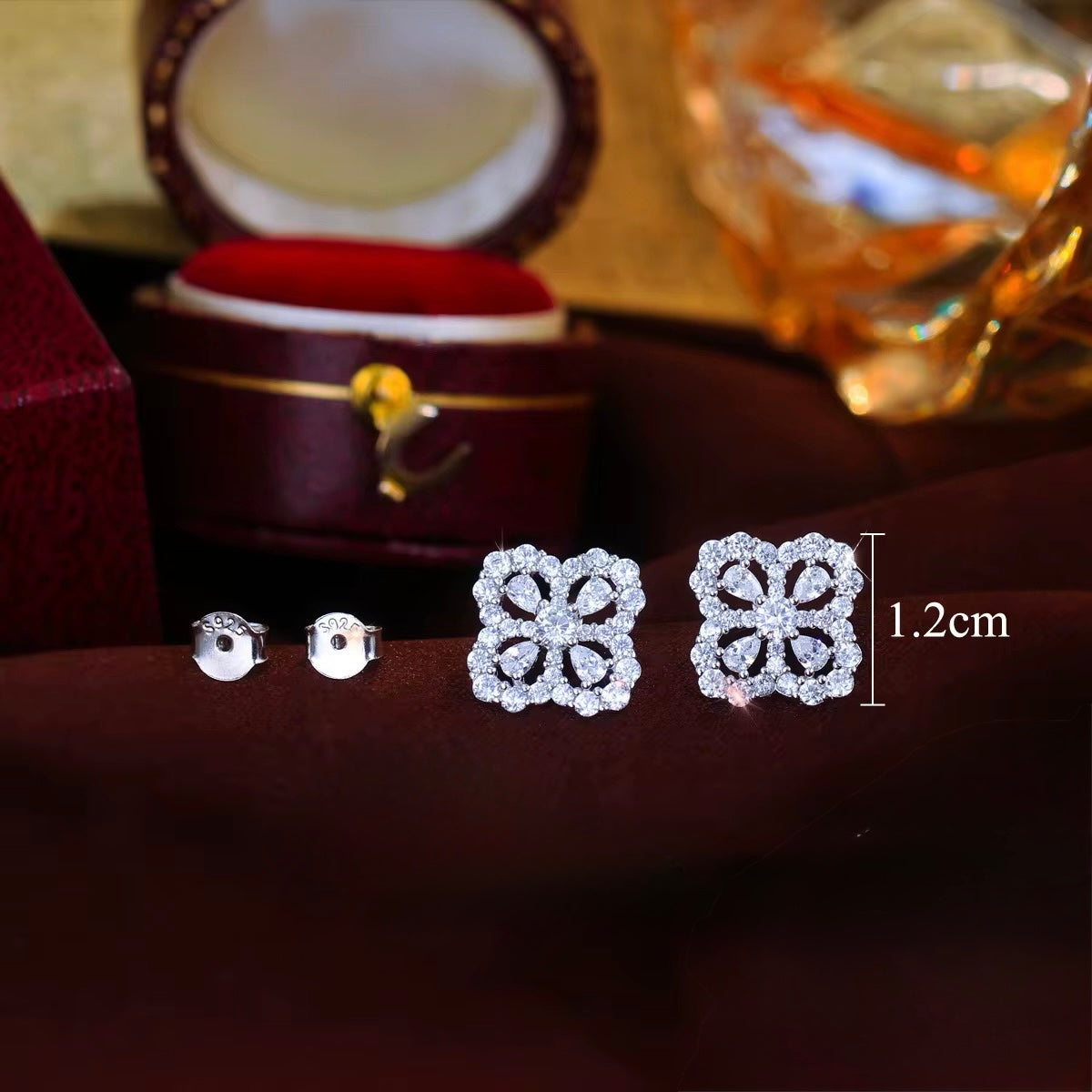Four-Leaf Clover Stud Earrings Sterling Silver