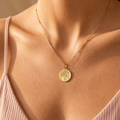 Birth Flower Necklace 925 Sterling Silver