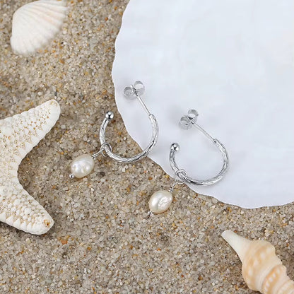 Silver Pearl Drop