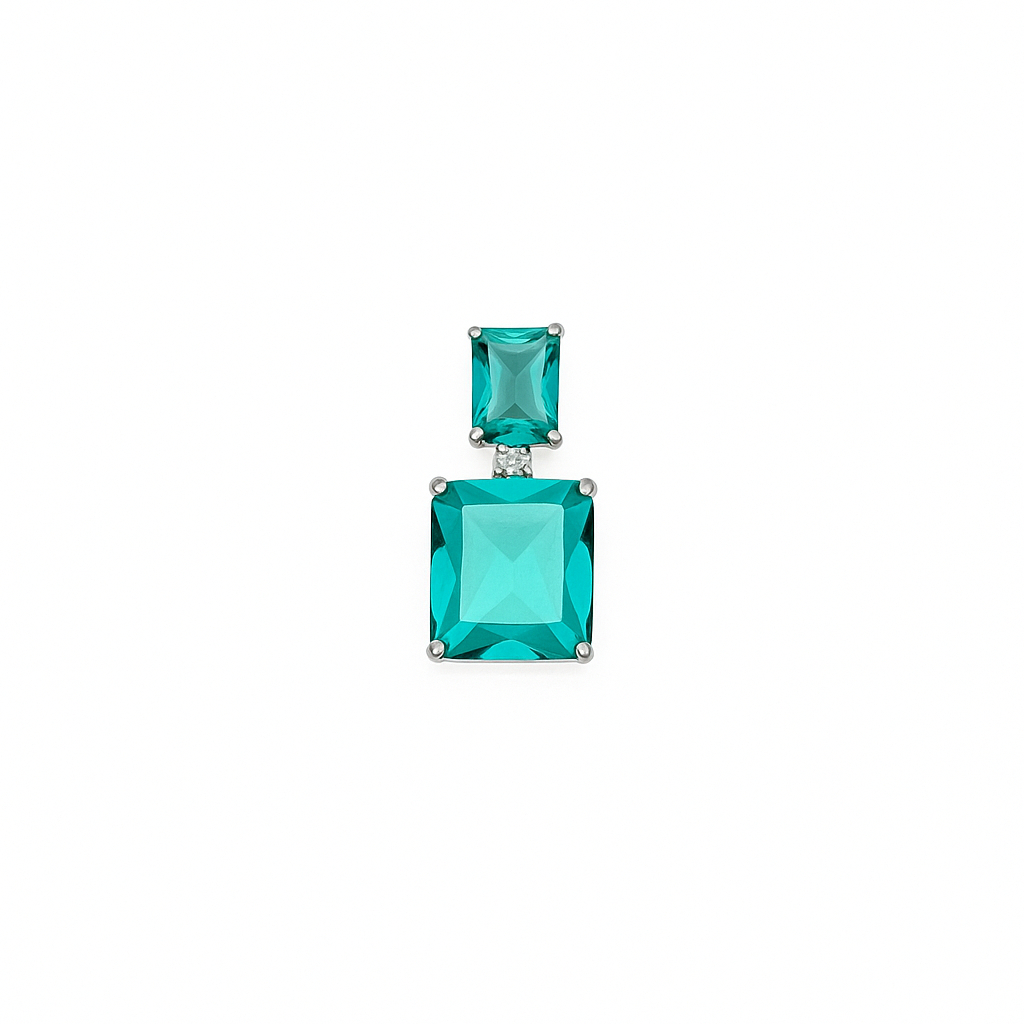Rectangle Green Stone Set