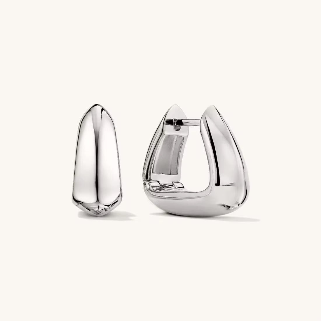 Trapezoid Huggie earrings