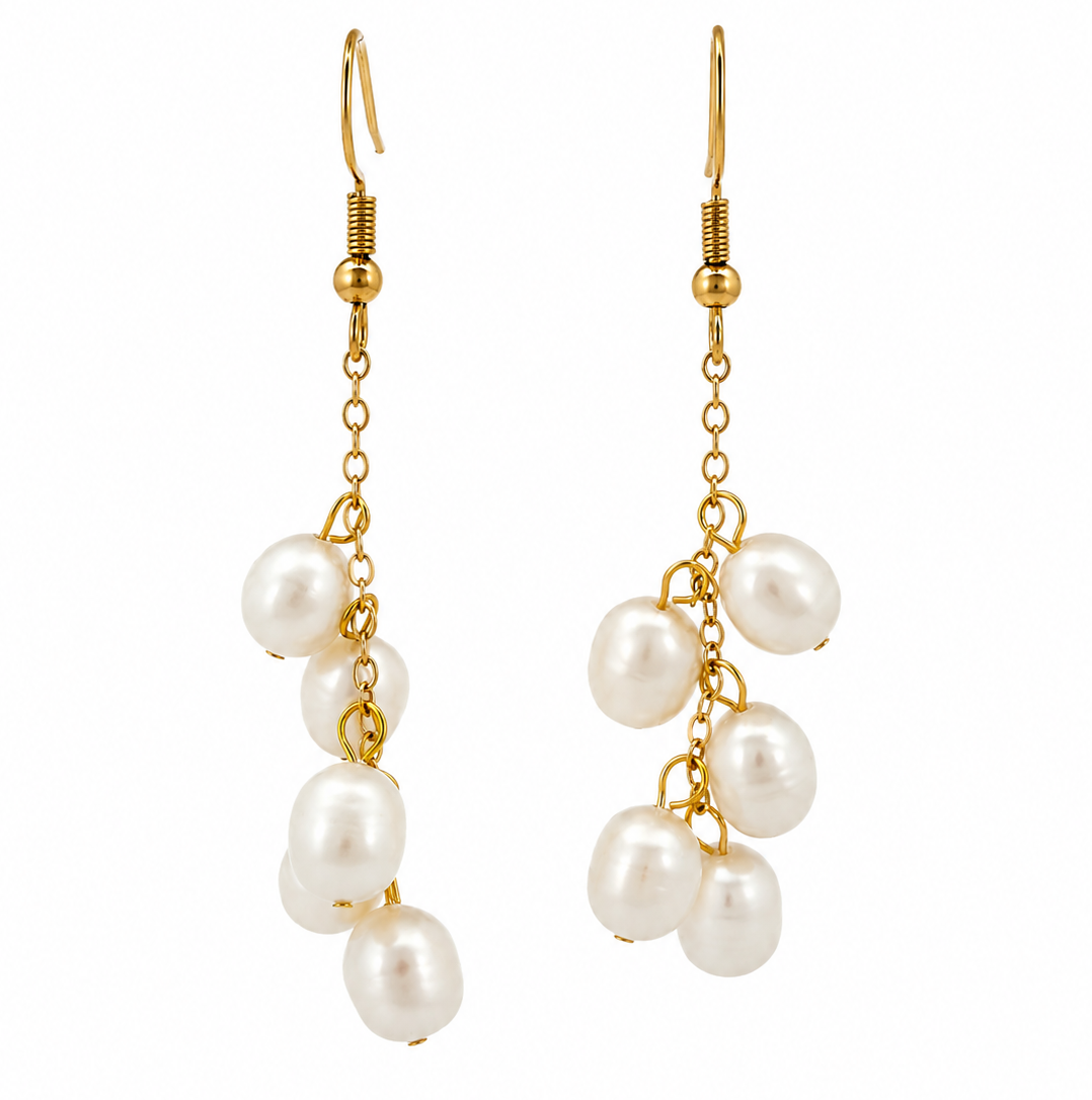 Long Drops Pearl Earrings