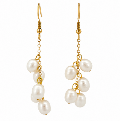 Long Drops Pearl Earrings