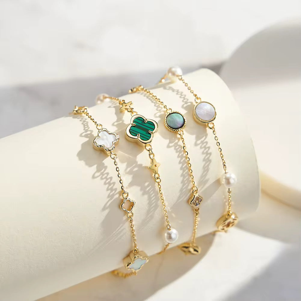 Malachite, Pearl, Shell Pearl