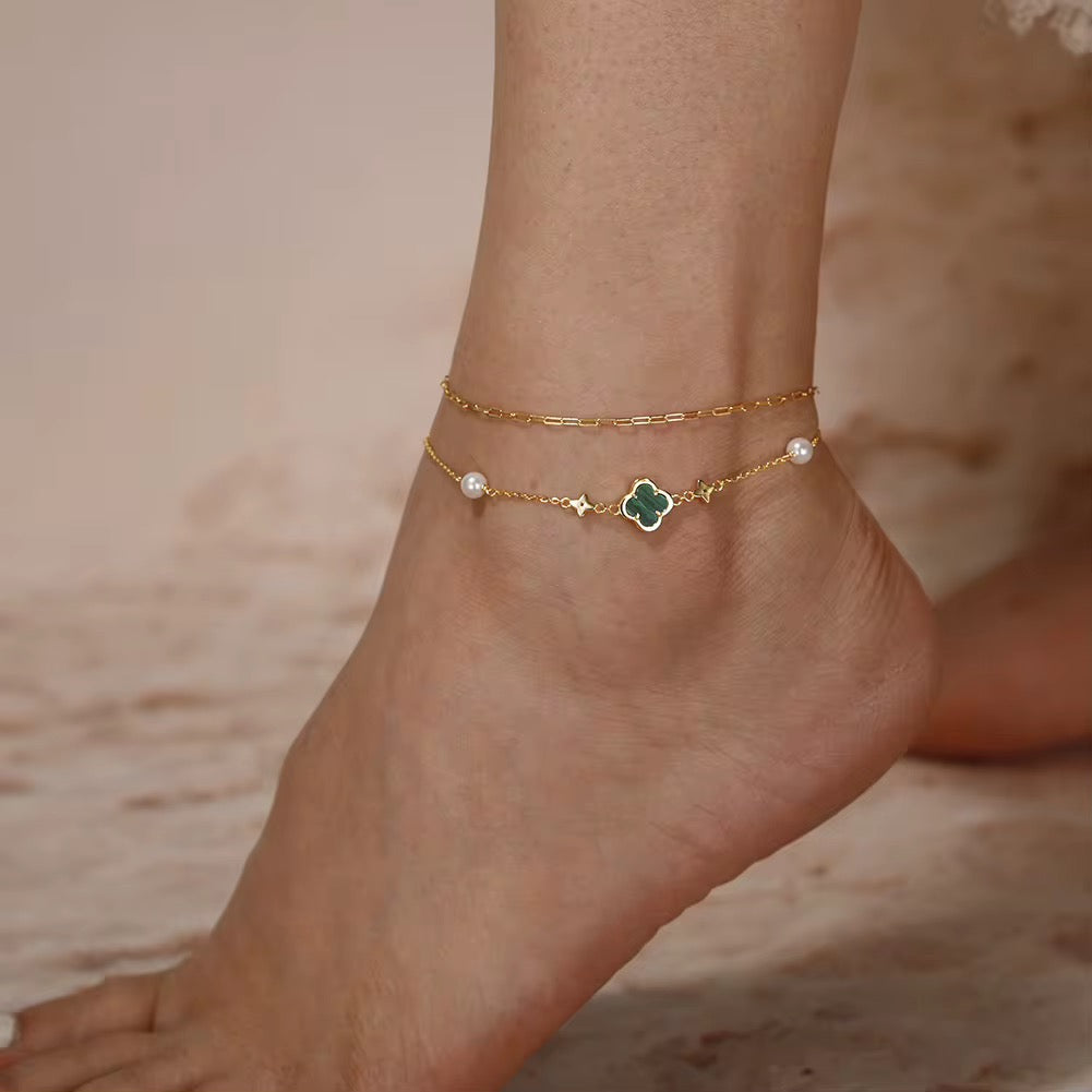 Malachite Anklet