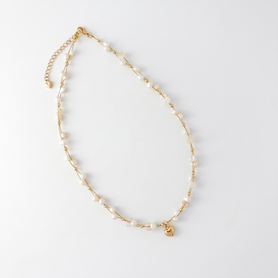 Pearl Heart Necklace