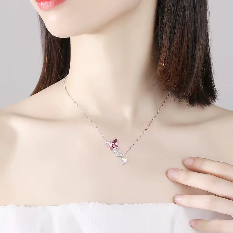 Swarovski Crystal CZ Necklace 925 Sterling Silver