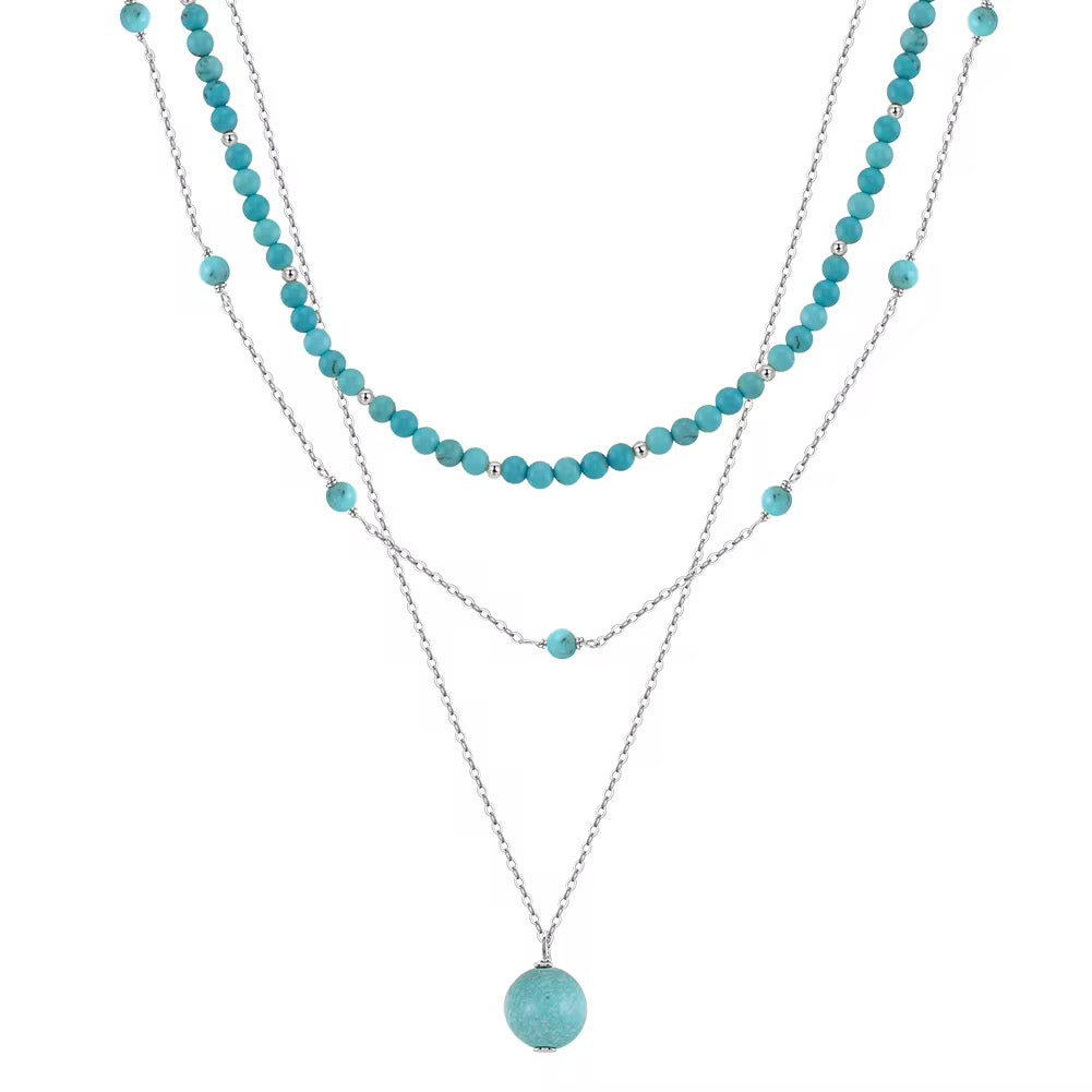 Turquoise Necklace 925 Sterling Silver