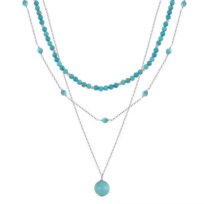 Turquoise Necklace 925 Sterling Silver